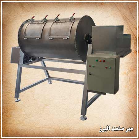 Powder mixer with rotating tank is for mixing different types of powder